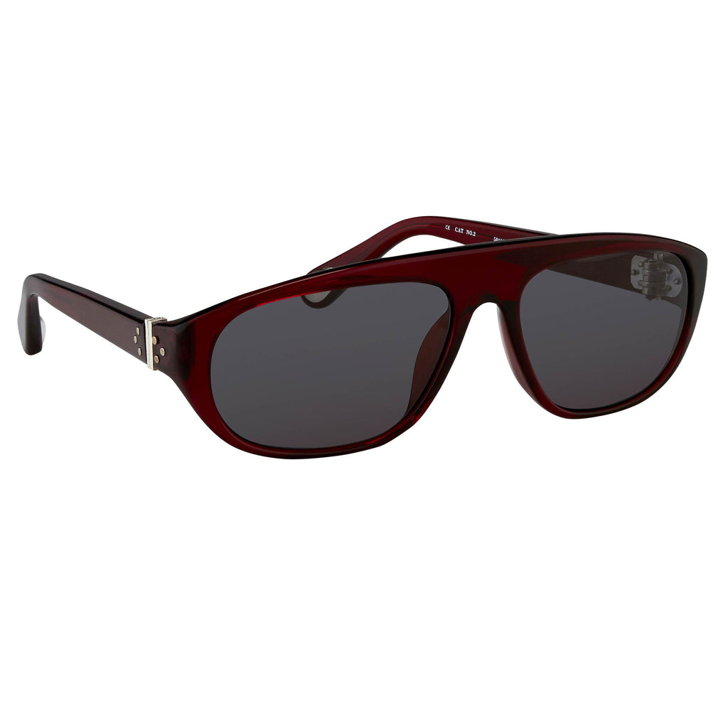 Ann Demeulemeester Men's Sunglasses Flat Top Red and Blue