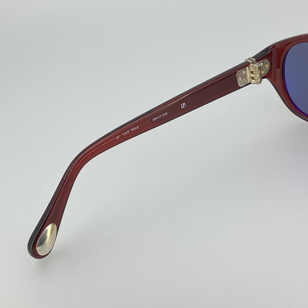 Ann Demeulemeester Men's Sunglasses Flat Top Red and Blue