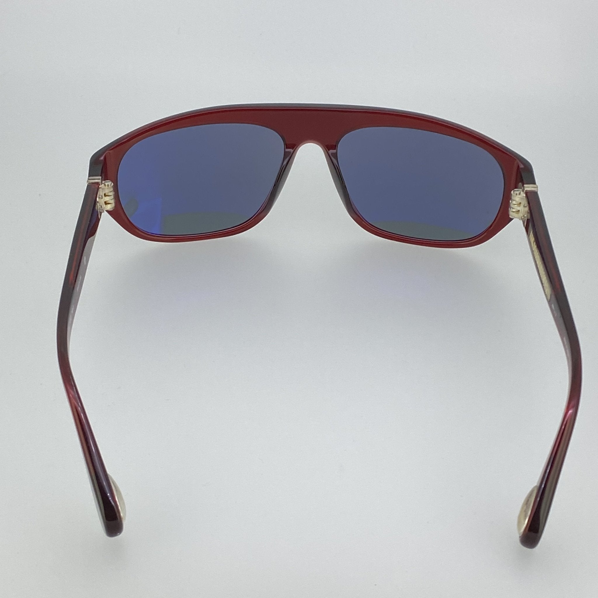 Ann Demeulemeester Men's Sunglasses Flat Top Red and Blue