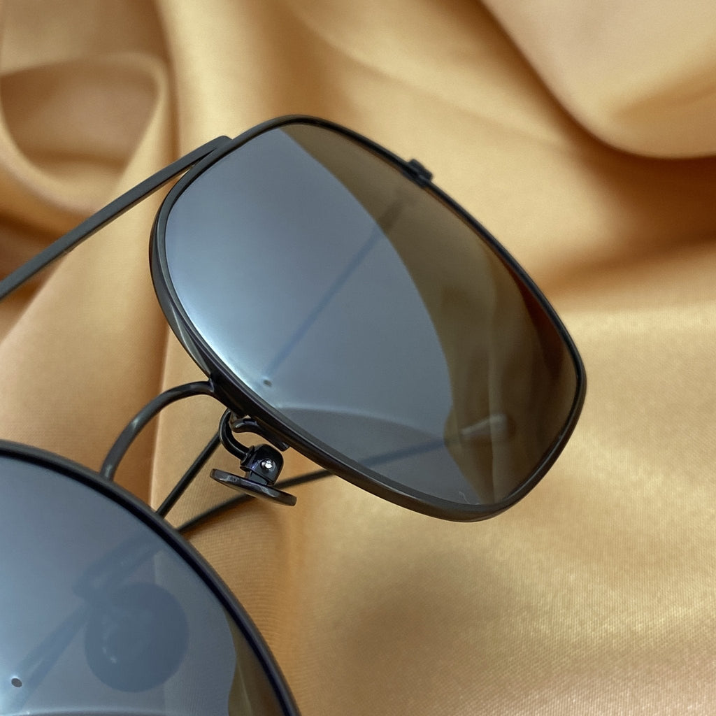 Ann Demeulemeester Sunglasses Round Gun Metal and Grey