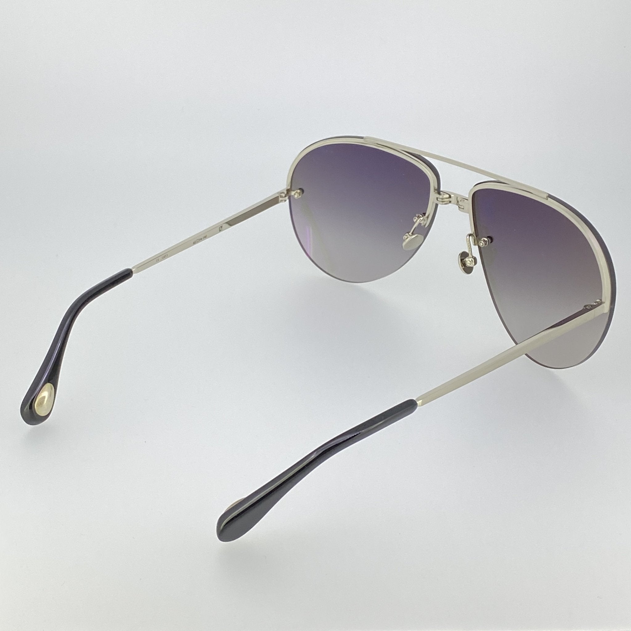 Ann Demeulemeester Men's Sunglasses White Gold and Gray