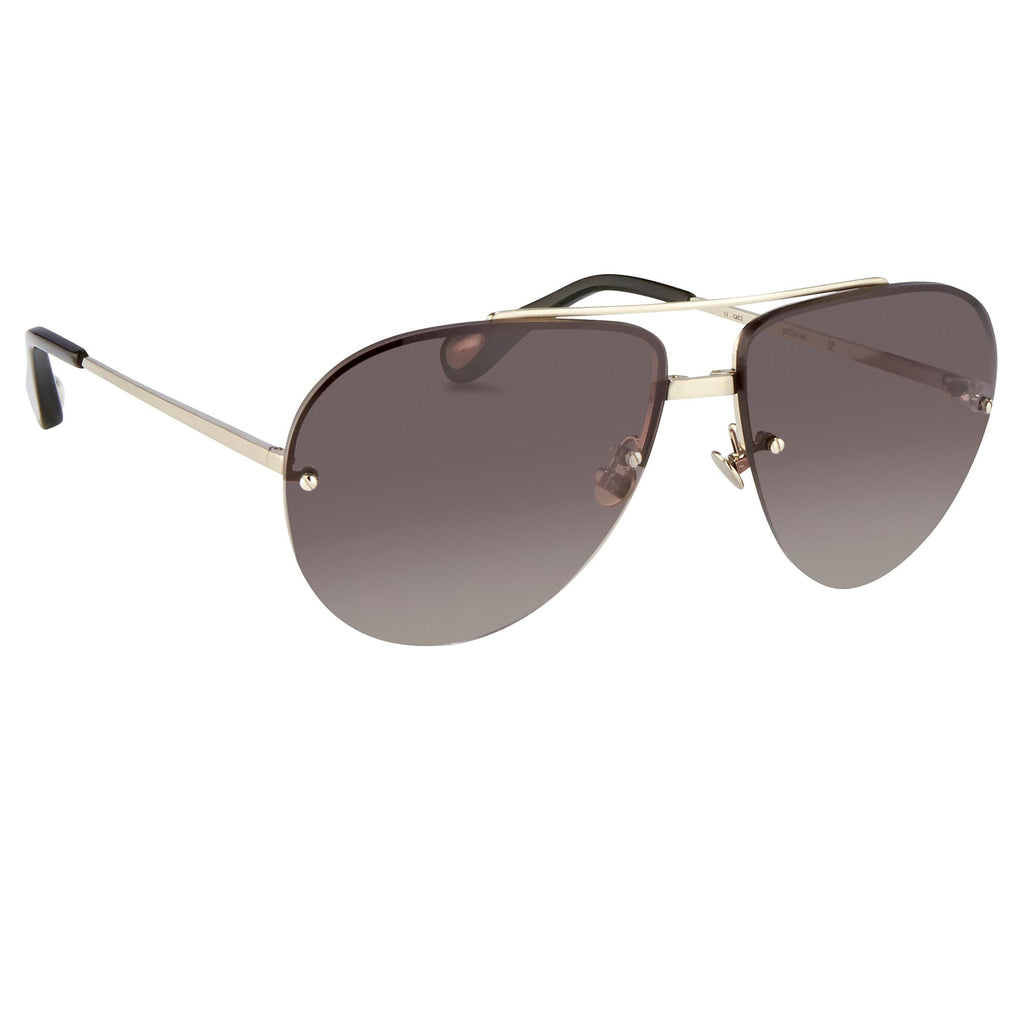 Ann Demeulemeester Men's Sunglasses White Gold and Gray