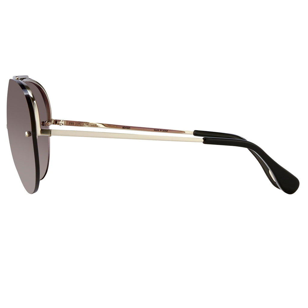 Ann Demeulemeester Men's Sunglasses White Gold and Gray