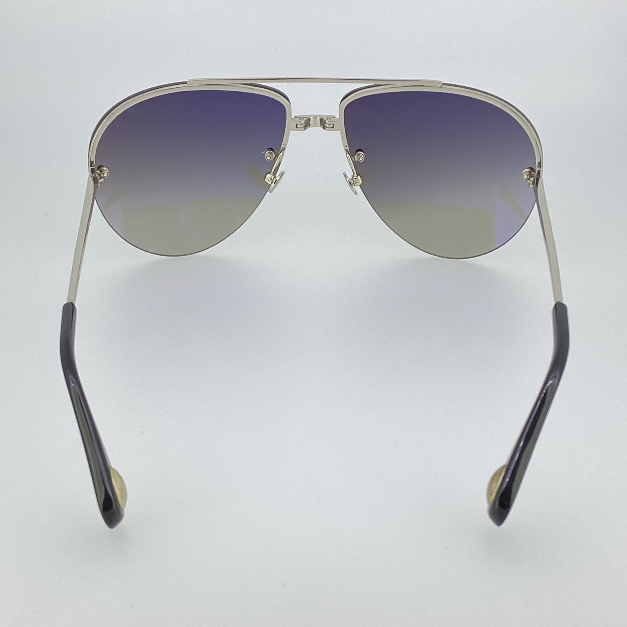 Ann Demeulemeester Men's Sunglasses White Gold and Gray