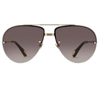 Ann Demeulemeester Men's Sunglasses White Gold and Gray