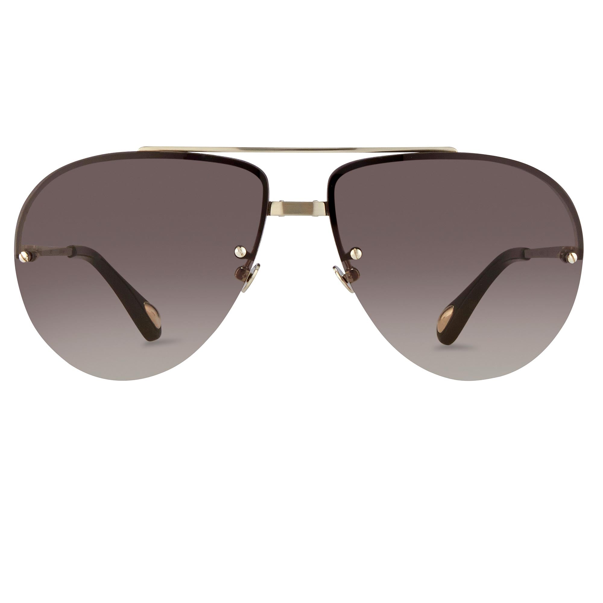 Ann Demeulemeester Men's Sunglasses White Gold and Gray