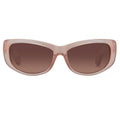 Ann Demeulemeester Sunglasses Cat Eye Blush Pink and Brown