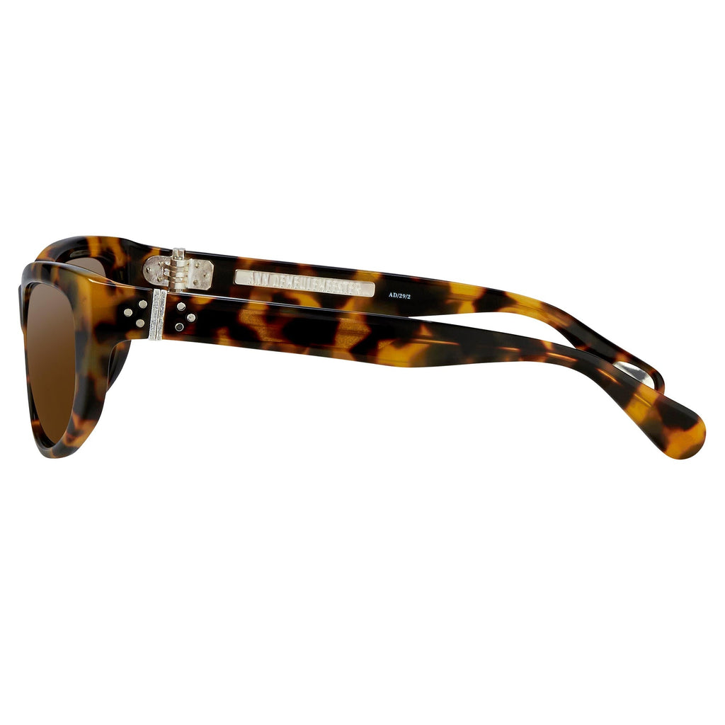 Ann Demeulemeester Ladies Sunglasses Cat Eye Tortoise Shell and Brown