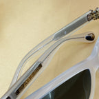 Ann Demeulemeester Ladies Sunglasses Cat Eye White and Grey