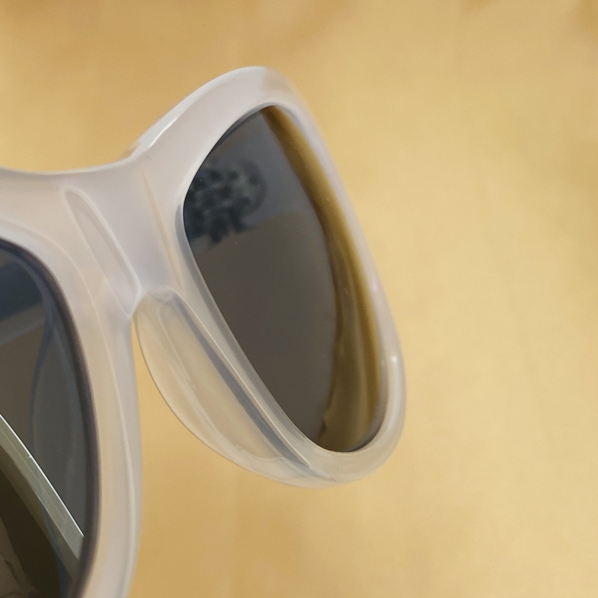 Ann Demeulemeester Ladies Sunglasses Cat Eye White and Grey