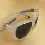 Ann Demeulemeester Ladies Sunglasses Cat Eye White and Grey