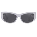 Ann Demeulemeester Ladies Sunglasses Cat Eye White and Grey