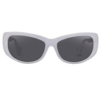 Ann Demeulemeester Ladies Sunglasses Cat Eye White and Grey