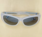 Ann Demeulemeester Ladies Sunglasses Cat Eye White and Grey