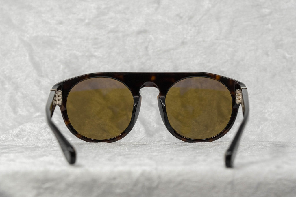 Ann Demeulemeester Sunglasses Flat Top Amber Tortoise Shell and Brown