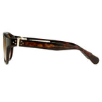 Ann Demeulemeester Sunglasses Flat Top Amber Tortoise Shell and Brown