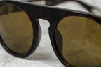 Ann Demeulemeester Sunglasses Flat Top Amber Tortoise Shell and Brown