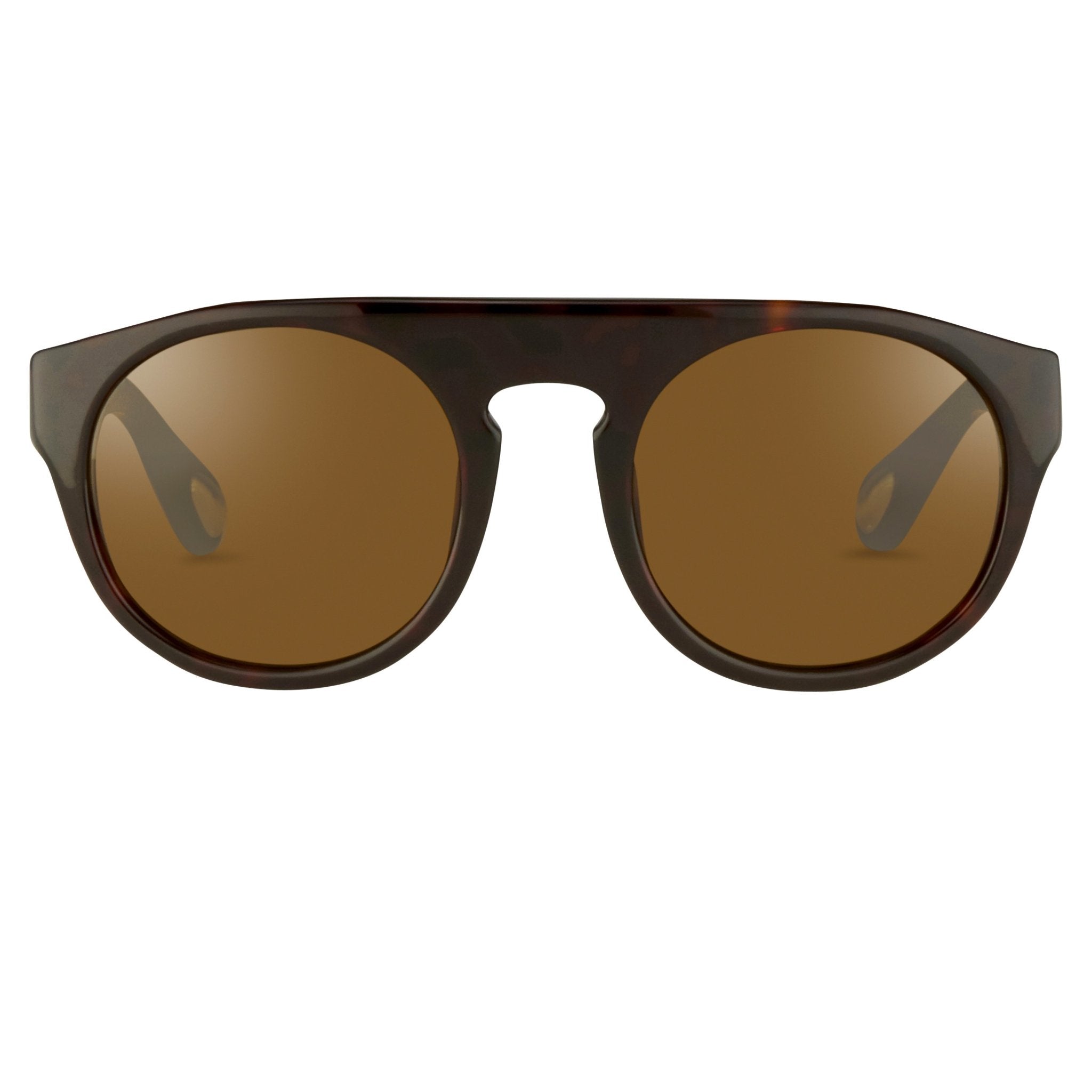 Ann Demeulemeester Sunglasses Flat Top Amber Tortoise Shell and Brown
