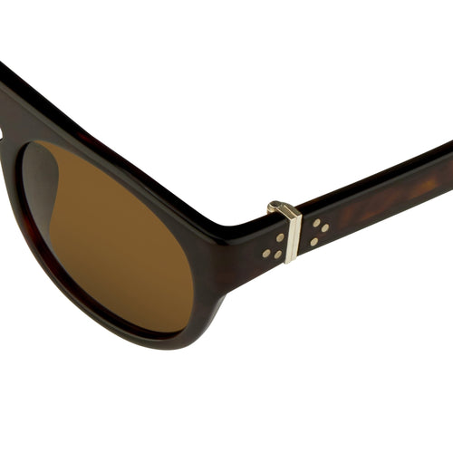 Ann Demeulemeester Sunglasses Flat Top Amber Tortoise Shell and Brown