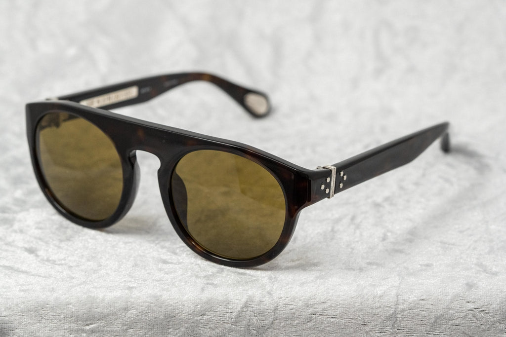 Ann Demeulemeester Sunglasses Flat Top Amber Tortoise Shell and Brown
