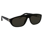 Ann Demeulemeester Sunglasses Flat Top Black and Grey