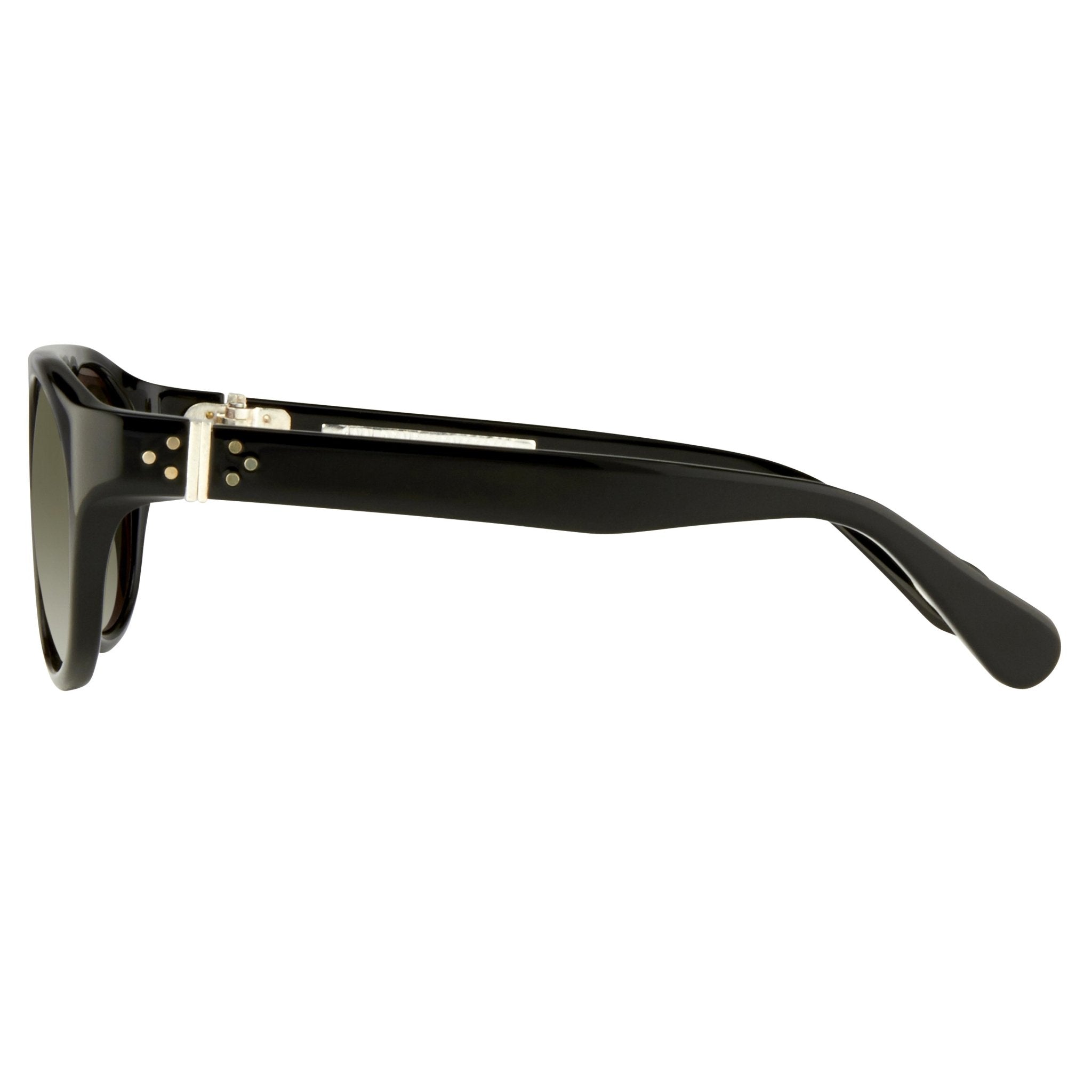 Ann Demeulemeester Sunglasses Flat Top Black and Grey Gradient