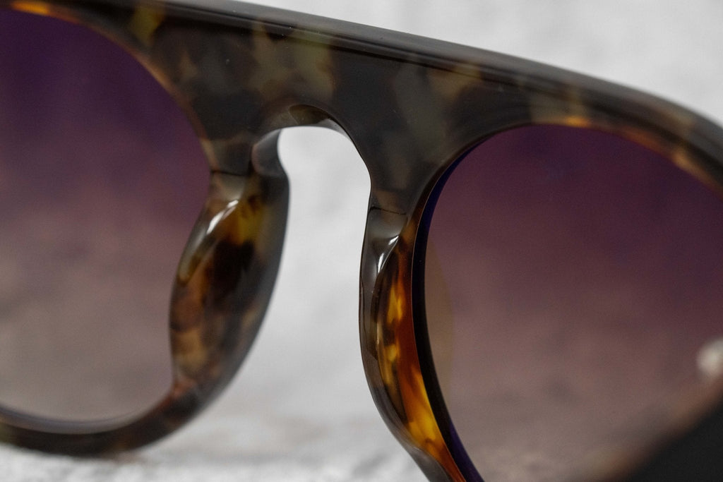 Ann Demeulemeester Sunglasses Flat Top Black and Brown