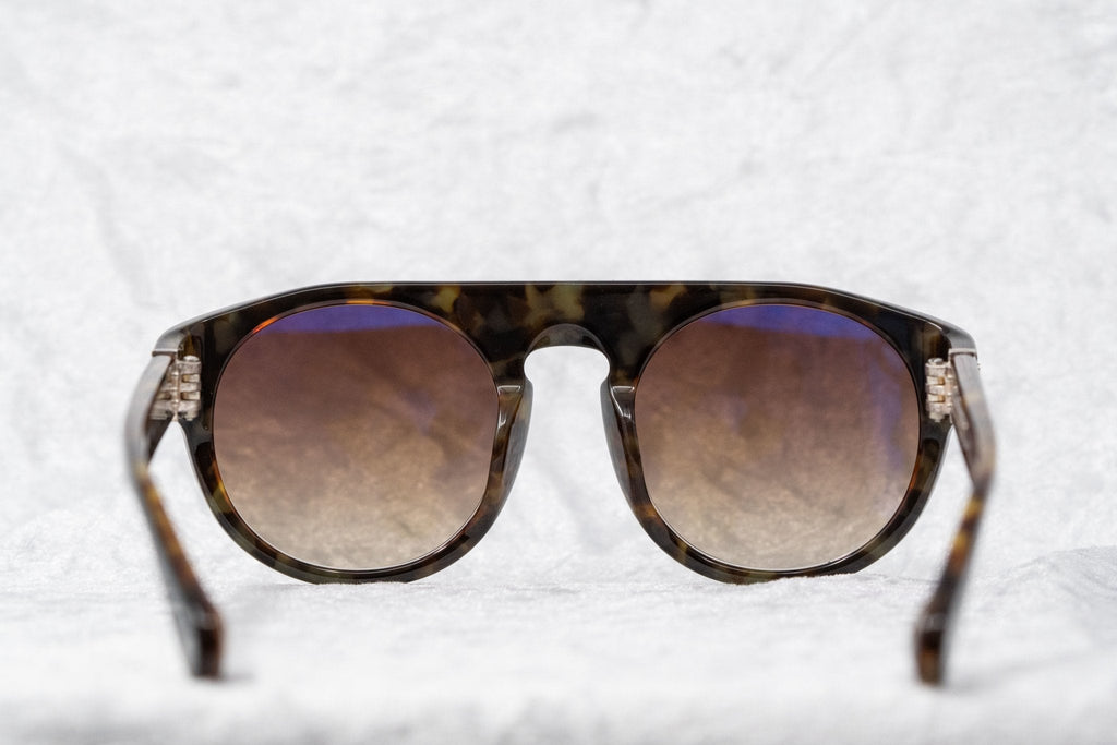 Ann Demeulemeester Sunglasses Flat Top Black and Brown