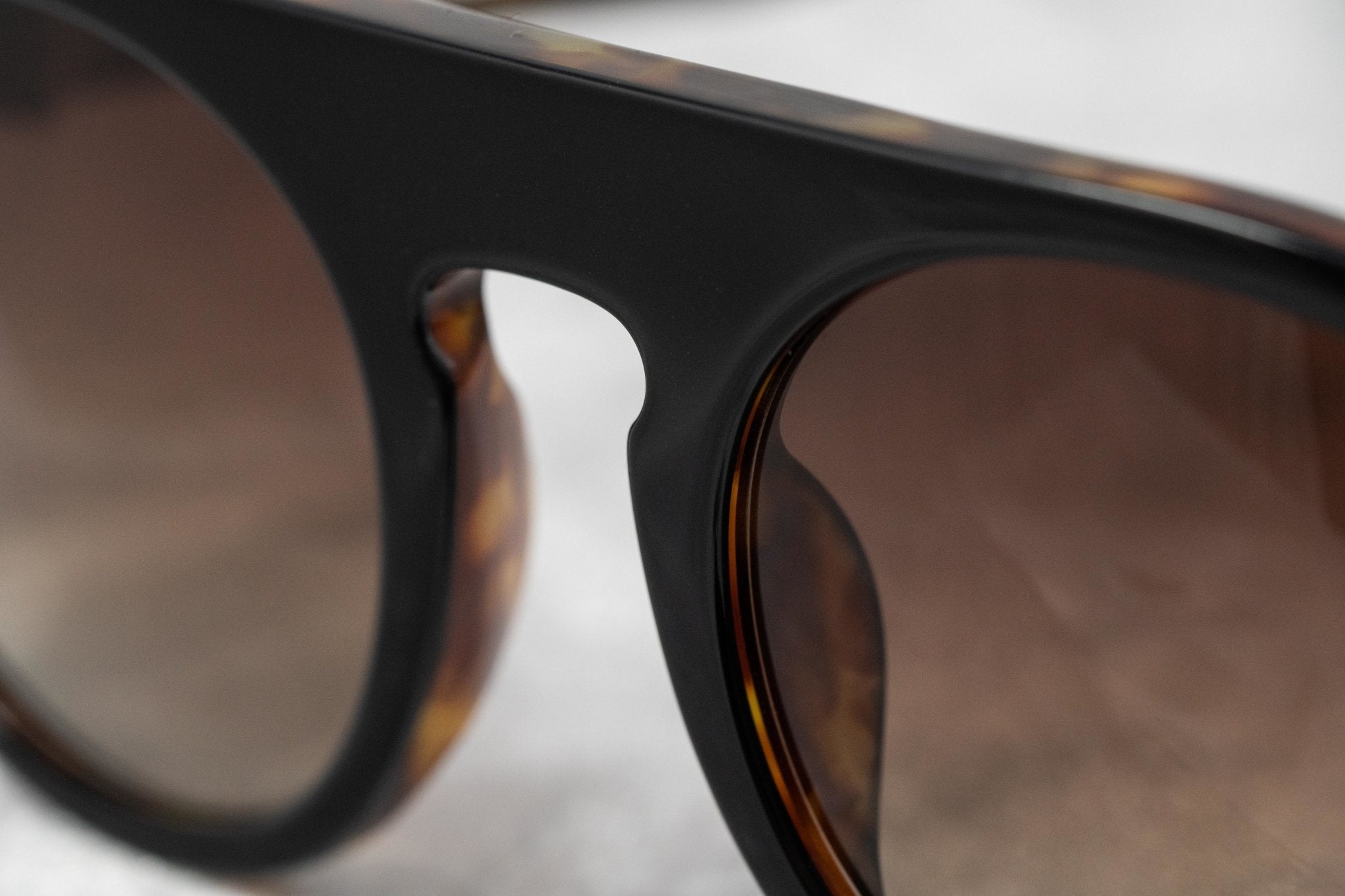 Ann Demeulemeester Sunglasses Flat Top Black and Brown