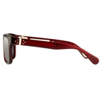 Ann Demeulemeester Sunglasses Flat Top Bordeaux Red and Blue