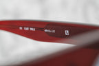 Ann Demeulemeester Sunglasses Flat Top Round Bordeaux Red and Blue