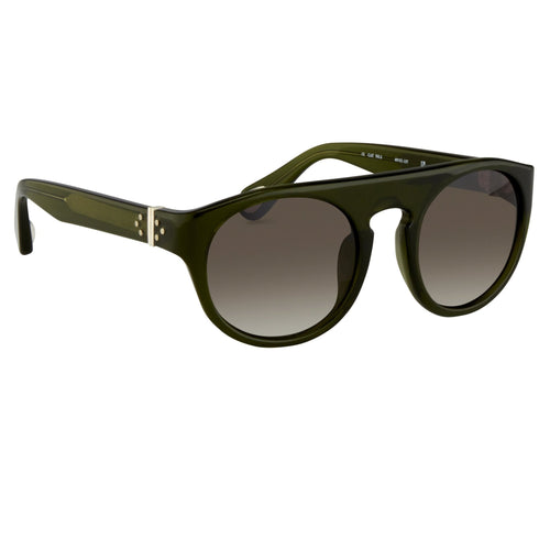Ann Demeulemeester Sunglasses Flat Top Green and Green Graduated