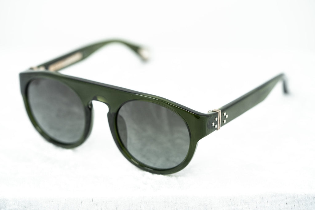 Ann Demeulemeester Sunglasses Flat Top Green and Green Graduated