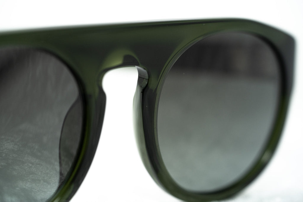 Ann Demeulemeester Sunglasses Flat Top Green and Green Graduated