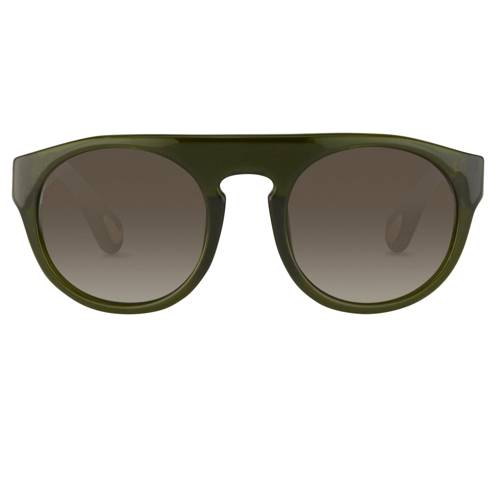 Ann Demeulemeester Sunglasses Flat Top Green and Green Graduated
