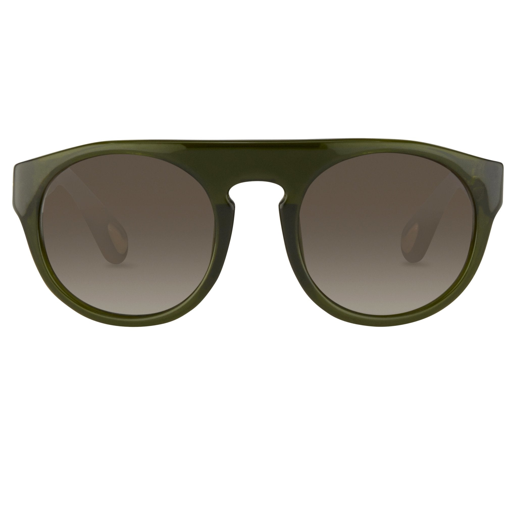 Ann Demeulemeester Sunglasses Flat Top Green and Green Graduated