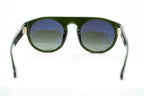 Ann Demeulemeester Sunglasses Flat Top Green and Green Graduated