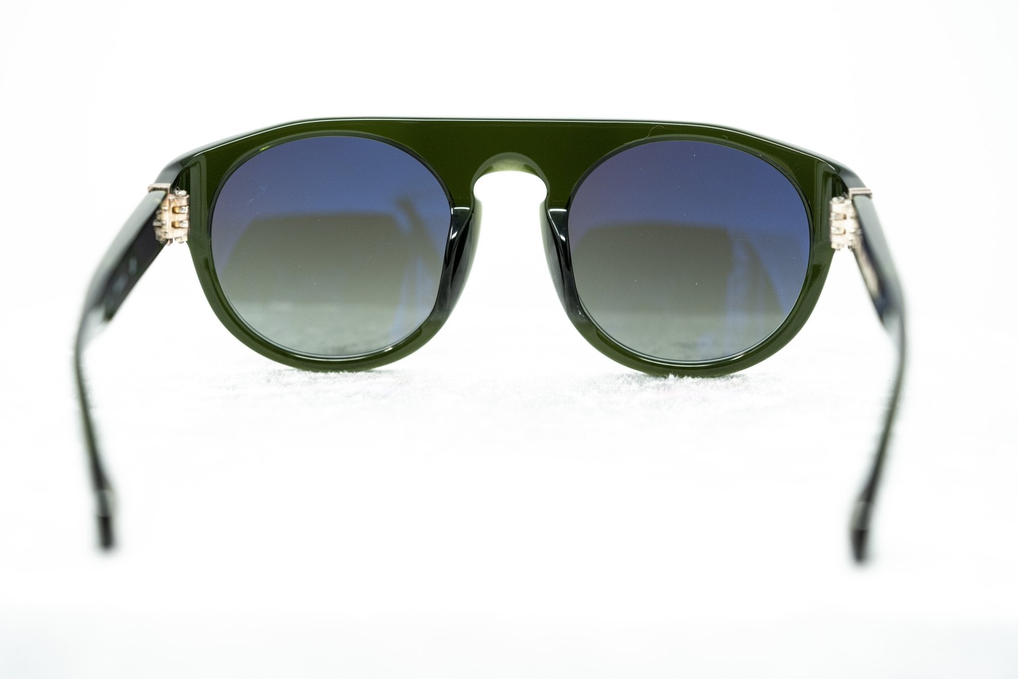 Ann Demeulemeester Sunglasses Flat Top Green and Green Graduated