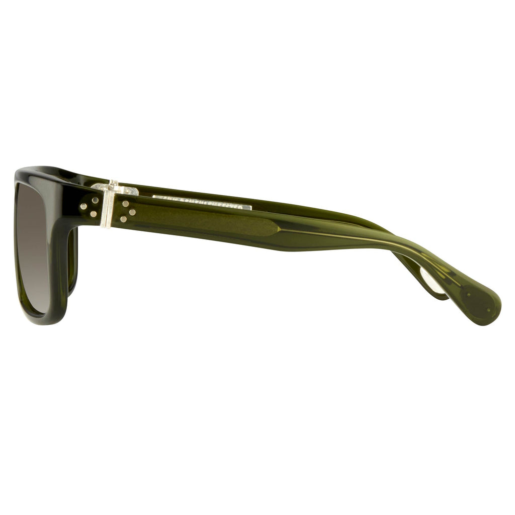 Ann Demeulemeester Men's Sunglasses Flat Top Green