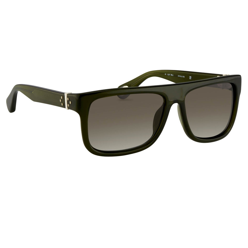 Ann Demeulemeester Men's Sunglasses Flat Top Green