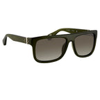 Ann Demeulemeester Men's Sunglasses Flat Top Green