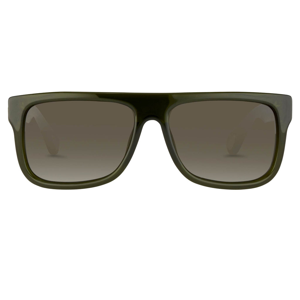 Ann Demeulemeester Men's Sunglasses Flat Top Green