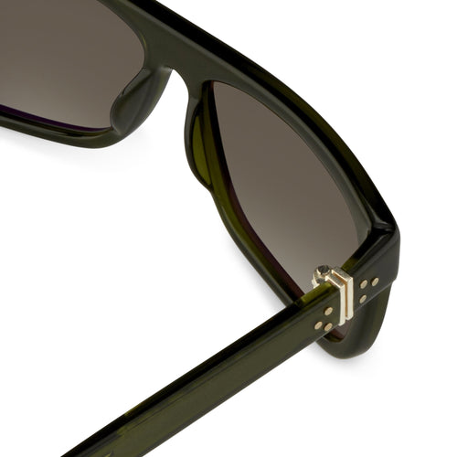 Ann Demeulemeester Men's Sunglasses Flat Top Green