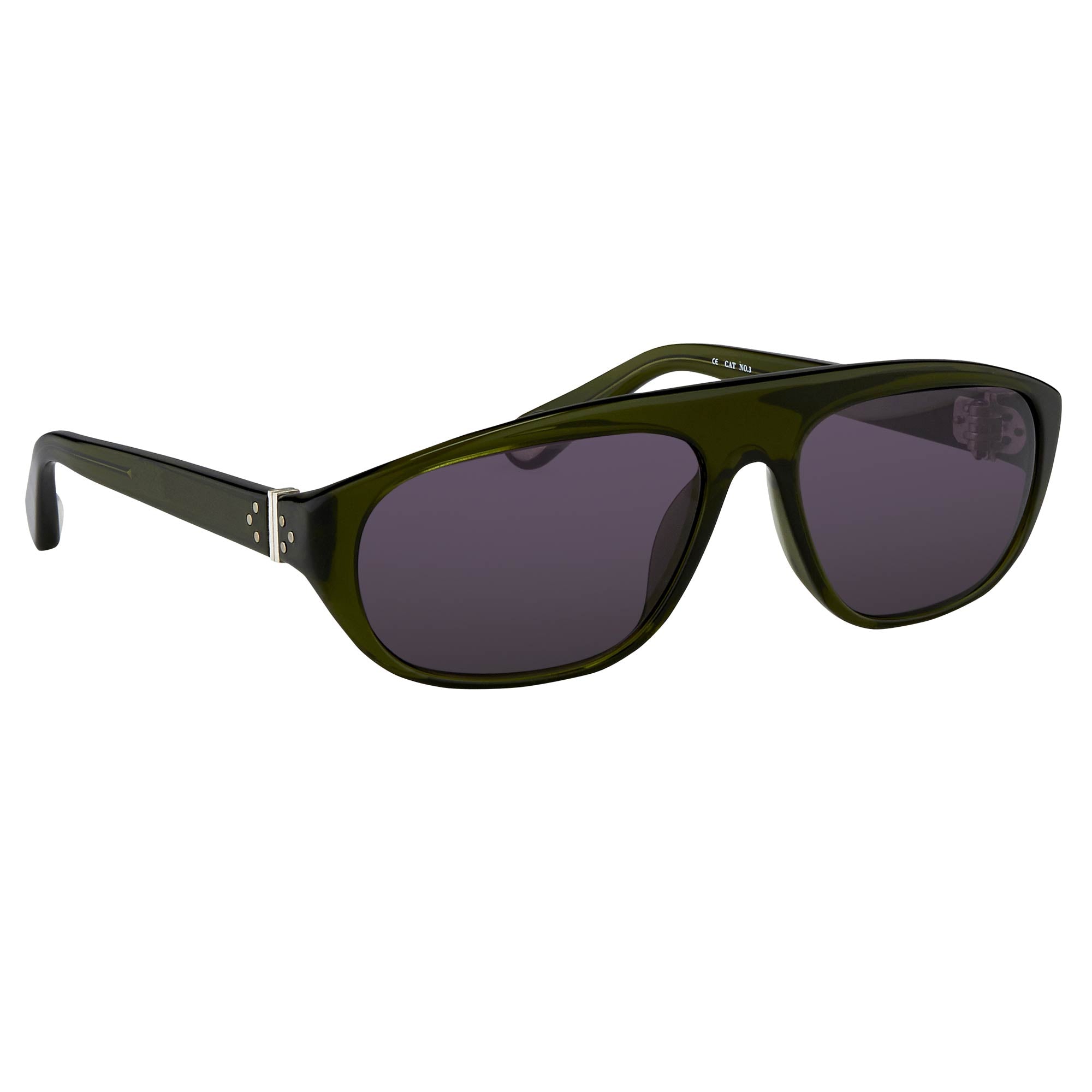 Ann Demeulemeester Men's Sunglasses Flat Top Green and Purple