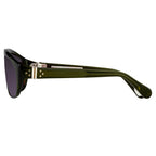 Ann Demeulemeester Men's Sunglasses Flat Top Green and Purple
