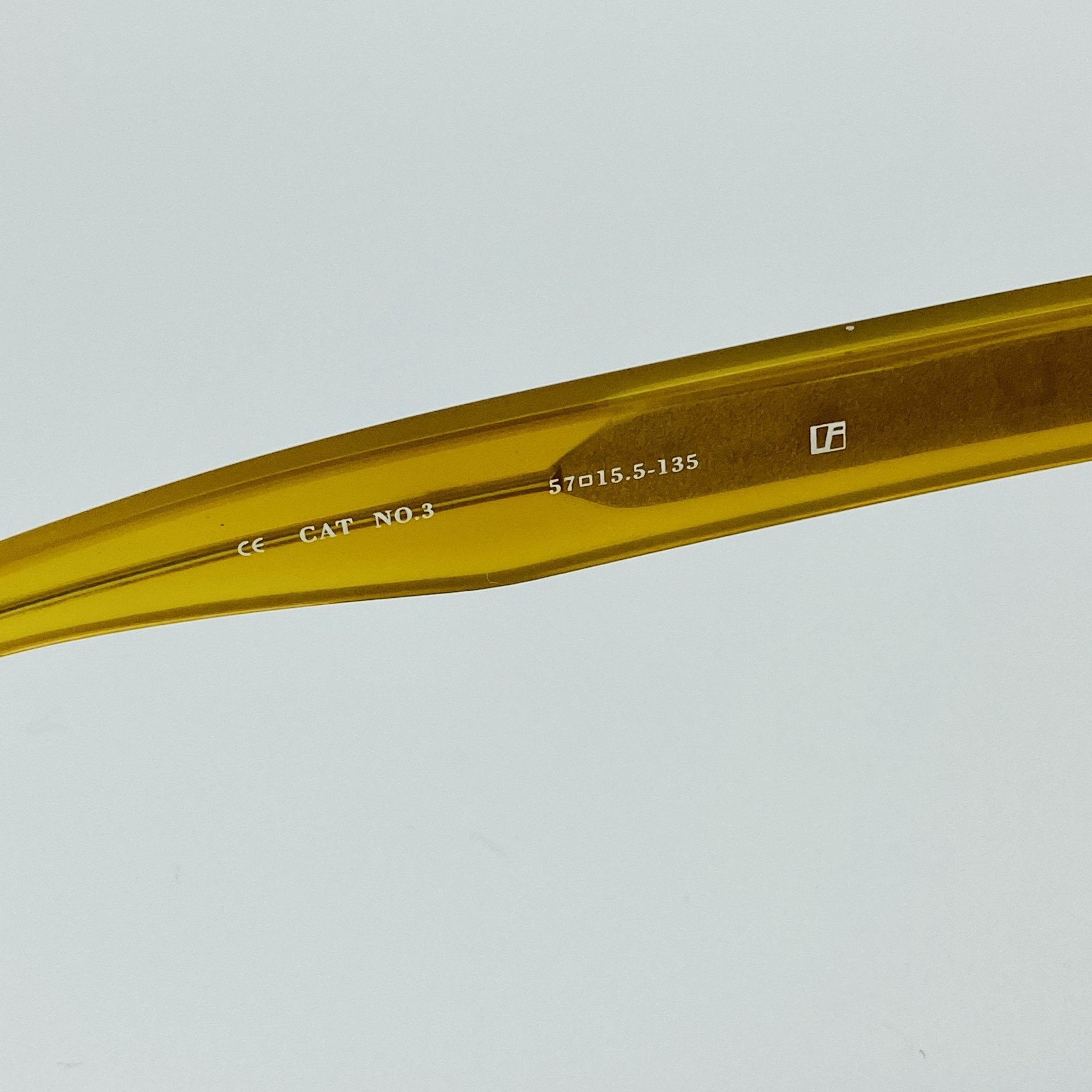 Ann Demeulemeester Sunglasses Flat Top Honey Orange and Green
