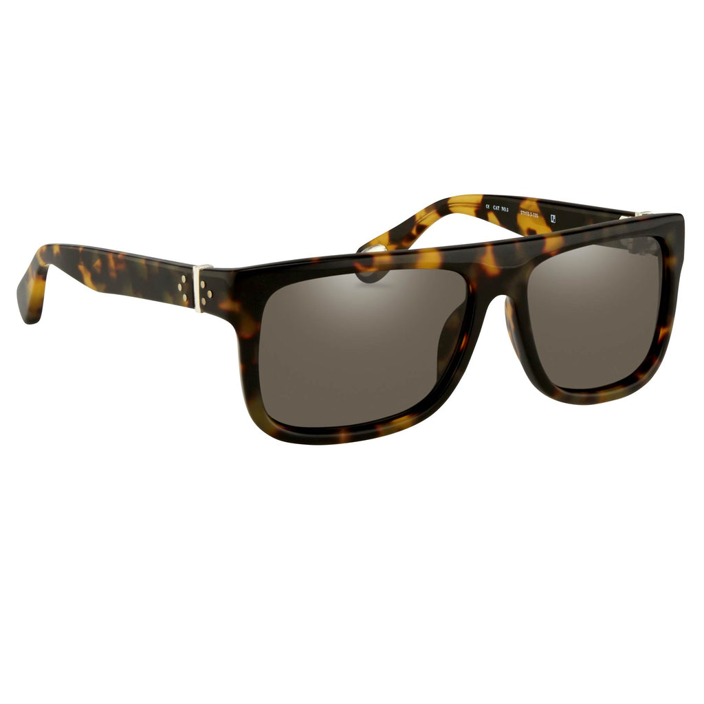 Ann Demeulemeester Men's Sunglasses Flat Top Tortoise and Grey