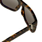 Ann Demeulemeester Men's Sunglasses Flat Top Tortoise and Grey