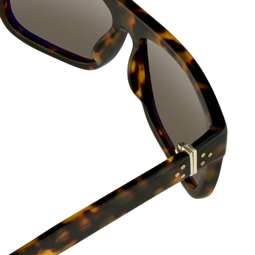 Ann Demeulemeester Men's Sunglasses Flat Top Tortoise and Grey