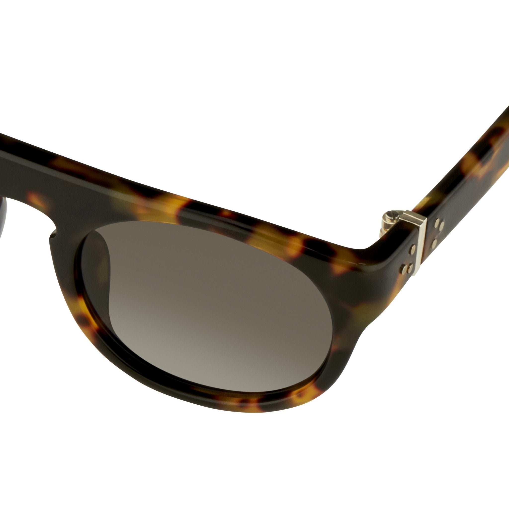 Ann Demeulemeester Men's Sunglasses Flat Top Tortoise Shell and Grey